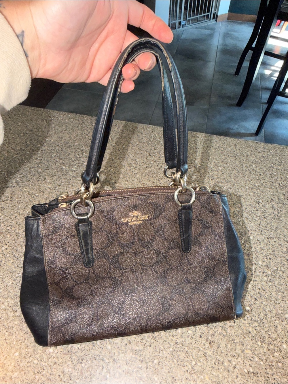 Coach Mini Christie Carryall Signature Satchel Bag